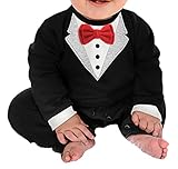 Bevalsaベビーフォーマルロンパース 男の子 スーツ風カバーオール 子供服 男児 長袖 出産祝い 結婚式 入園式