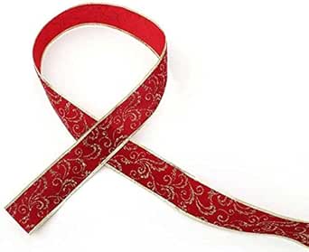 Amazon 金ふち赤柄 6 リボンロール リボン 通販