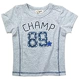 《初夏盛夏対応》 CHILD CHAMP(チャイルド チャンプ) 20/-天竺ナンバリングラグランTシャツ 95cm/GY NO.C-86582157
