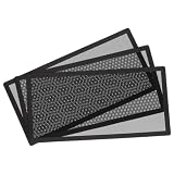 uxcell 3枚 PC ケースファン 防塵 グリル 280x140mm マグネットグリル PCダストフィルター PVC製 防塵メッシュ 黒