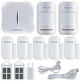 Enklov Wireless WiFi/Landline Home Security Alarm System DIY Kit with One Controller Hub,5 Pairs Doo