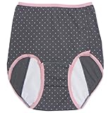 アメジストマタニティ 産褥ショーツ 二方開き M~Lサイズ 水玉グレー