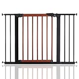BabyDan Avantgarde Baby Safety Stair Gate Cherry Wood and Black All Widths (103.2cm-110.6cm) by Baby