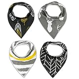 ノーブランド品　8本　綿　赤ん坊　バンダナ　垂れ　よだれかけ　ビブ　唾液タオル　ネックスカーフ　2スナップボタン