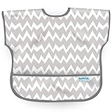 Bumkins Waterproof Junior Bib, Gray Chevron, 1-3 Years by Bumkins [並行輸入品]