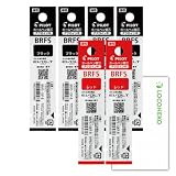 パイロット 高価格多色・多機能用 EVOLT 替芯 BRFS-10【まとめ買い6本】+ロコネコカード (ブラック4/レッド2, 0.7mm)
