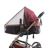 ベビーストローラー＆ベビーベッドのカバーのためのソフト昆虫ネット蚊帳- 褐色