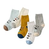 かわいい3Dメガネは、綿の靴下を髭剃り灰色の白い青4-6 歳