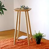 ISSEIKI ハイスツール 幅32cm ナチュラル 木製 【NO-07-5】