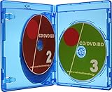 オーバルマルチメディア 薄型12.5mm厚3枚収納ブルーレイディスクケース ブルー 2個