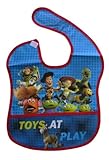Buzz Lightyear & Woody Toy Story "Toys At Play" Waterproof Baby & Toddler Bib with Crumb Catcher Poc