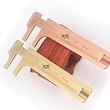 真鍮銅メタルポケットルーラーキャリパーノギスゲージSliding測定ツールMiniデュアルScalesインチ/ CM ゴールド 8548456653729