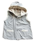 Plus Nao(プラスナオ) ベスト ベビー キッズ 女の子 女児 子供 フード付き トップス レース カジュアル ライトアウター 80 90 95 100 - 95