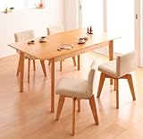 北欧デザインエクステンションダイニング 【Foret】フォーレ/5点セット(テーブルW150-200+回転チェア×4)