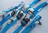 TOYO プロ用ベルト荷締機 ベルト長さ調節金具付き(JT型) NO.JT-5050 50mm幅 固定ベルト長66cm～1m 調整側ベルト長 6m ドロップストッパー付き