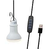USB電球 ポータブル電源ライト 車中泊/キャンプライト/アウトドア/LED ランタン/停電対策/読書灯 3段階調色 調光可能 昼白色 電球色 昼光色 USB给電 高辉度 おしゃれ 記憶機能付き 高い演色性