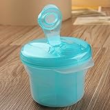 Aohang Non-Spill Rotating Baby Food Fruit Milk Powder Dispenser 3 Grids Storage Containe Blue by Aoh
