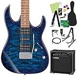 Gio Ibanez GRX70QA エレキギター初心者14点セット 【GA15II付き】 TBB ジオ アイバニーズ