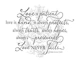 Jada Venia / Kindred Hearts - Inspirational Accent Lamp / Light Box Insert: "Love is patient, love i
