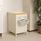 省スペース　ベランダ収納庫　イエロー色