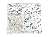 Tadpoles Wise Owl Printed Plush Baby Blanket Grey [並行輸入品]