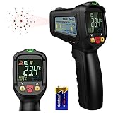 [赤外線温度計] Dr。Meter非接触レーザー温度計温度銃用マイナス58 – 1022 ℉ FDA承認キッチン料理BBQ自動車工業、精度Reading HDバックライトLCDディスプレイ、ir-60