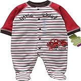 【KAMACAR】 足つきカバーオール 男の子 長袖 3M 6M 9M 12M 18M 60 70 80 (9M)