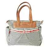 スカッと収納 マザーズバッグ ストライプライン トート＆ショルダーストラップ付