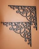 Huge Decorative Cast Iron Elegant Victorianシェルフブラケット、13インチ、2のセット