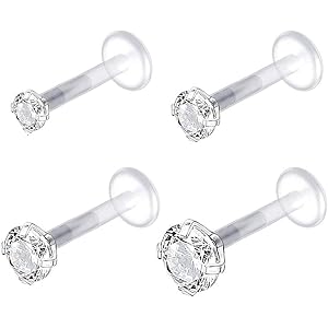 金アレ対応シリコン ジルコニア ラブレット プッシュピンピアス ボディピアス インターナル 耳 軟骨 r969 (2mm…