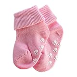 seliyiセリイ 赤ちゃん 靴下 ベビー ソックス新生児 可愛い 子ども用 4足セット (ピンク(1~3歳)滑り止め)