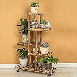 J-園芸ラック ラワースタンド 5段フラワーラック木製古典的な植物パティオ立っている植物の棚木製の花の棚は、植物の花の鍋のホルダー田舎スタイルの棚スタンドラック屋内または屋外用棚棚、バルコニー、庭装飾