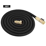 水のホース 散水ホース 給水ホース ガーデンウォーターホース 掃除 水管 ホース 25FT / 50FT / 100FT 高品質 耐久性 弾性 柔軟性 耐摩耗性(100FT)