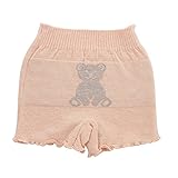 キッズオーバーパンツくまピンク(120-150):オーガニックコットン