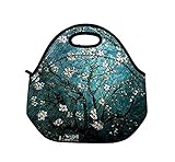 Schoolsupplies Almond Tree Insulated Neoprene Lunch Bag Tote Handbag Lunchbox Food Container Gourmet