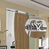 Hahaemall Modern Interior 5 – 16 ftステンレススチールスライドバーン木製ドアハードウェアトラックローラーシステムRolling with Best Heavy Dut
