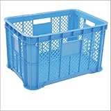 カラフルコンテナ平底水色（4個）　520（横）*365（縦）*305（高さ）【収穫コンテナ】