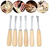 New Arrival Professional Assorted Wood Carving Hand Chisel DIY Gouges Tool Set - 6 Piece Sharp Woodw