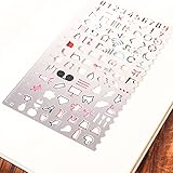 function-rulerヴィンテージポータブルステンレススチールステンシルHollowルーラーPlanner旅行日記ノートブックDIYツール_ Filofaxテンプレートギフトひな形