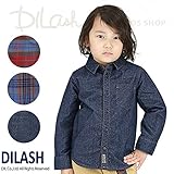 (ディラッシュ) DILASH先染めチェック柄長袖シャツ/冬 起毛 シャツ 90 レッド
