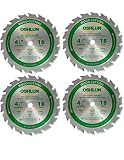 Oshlun SBW-045018 4-1/2-Inch 18 Tooth ATB Fast Cutting and Trimming Saw Blade with 3/8-Inch Arbor [並