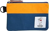 ニックナック HARIBO フラットポーチ ネイビー×オレンジ