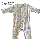 オーシャンアンドグラウンド｜ベビー肌着長袖ロンパース｜フラワーパープル