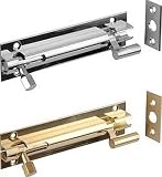 IRONMONGERY Worldâ ®ソリッド真鍮Cranked Neckedスライドドアボルト2つサイズと2つで仕上げ( 4インチ/ 100 mm真鍮Polished ) by ironmonge