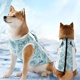 犬 服 春 夏 クールベスト 冷感 ひんやり 水で濡らす 小型犬 中型犬 大型犬 熱中症対策 薄手 通気性 ドッグウェア 日焼き防ぐ お出かけ お散歩 ペット用品 S ブルー
