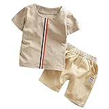 【SEBLES】ベビー 赤ちゃん 男の子 半袖 ラウンドネック ライン 無地 ポケット Tシャツ クール ズボン ボトムス パンツ シンプル セット ツーピース コットン レジャー 綿 夏 初夏 春(