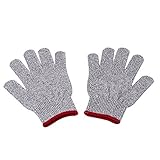 Kicode Kitchen Garden 1Pair Anti-Cutting Cut Resistant Food Grade Butcher Gloves Finger Protector