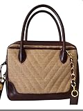 シャネル ラフィア ブラウン レザー トートバッグ D -RARE VINTAGE CHANEL RAFFIA BROWN LEATHER TOTE BAG [並行輸入品]