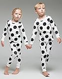 【あるこんたるこん】 (TB) ベビー キッズ ジュニア ルームウェア ブラックドット 男の子 長袖 レンギンス シャツ パジャマ (110)
