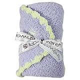 カシウェア Kashwere ベビーブランケット 縁取＆キャップ BABY BLANKET TRIM & CAP ラベンダー/グリーントリム BB-67-30-30 [並行輸入品]